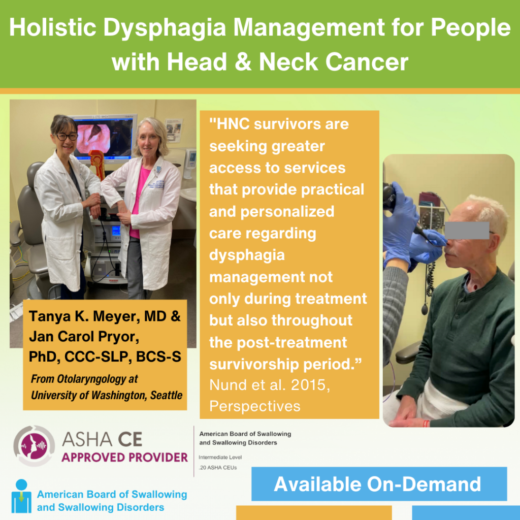 holistic dysphagia management for people with head and neck cancer