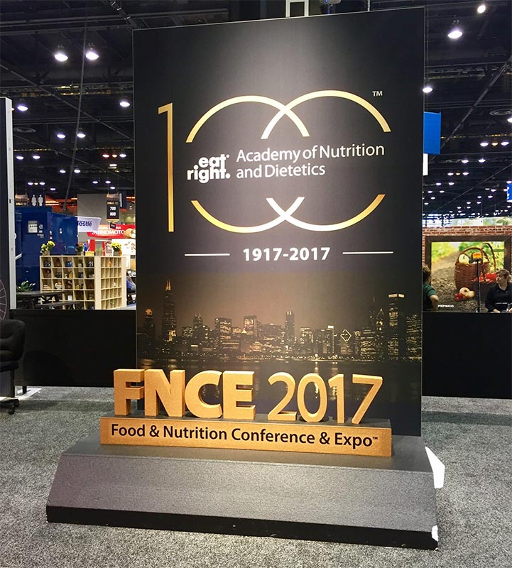 FNCE: Food & Nutrition Conference & Expo by the Academy of Nutrition & Dietetics. This sign shows that the AND and FNCE are 100 years old! This blog is about SLPs learning to collaborate in dysphagia field with dietitians.