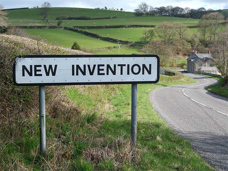 Road sign pointing out "New Invention" - which is needed in dysphagia research