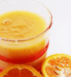 Thickened Liquid example of orange juice.