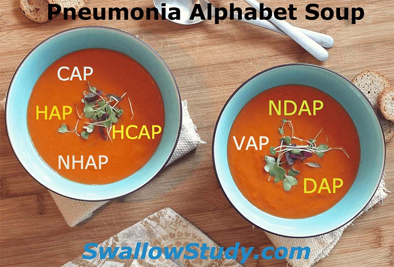Two bowls of soup that we could think of as the categories of pneumonia soup.